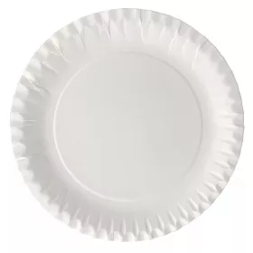 Papírtányér kerek fehér 23cm