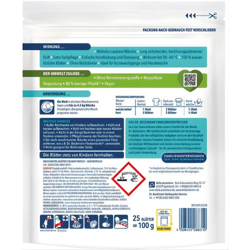 Dr. Beckmann Magic Leaves color mosókendő 25db