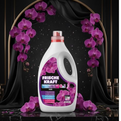 Frische Kraft mosógél 6in1 FEKETE ruhákhoz 4,05L/135 mosás