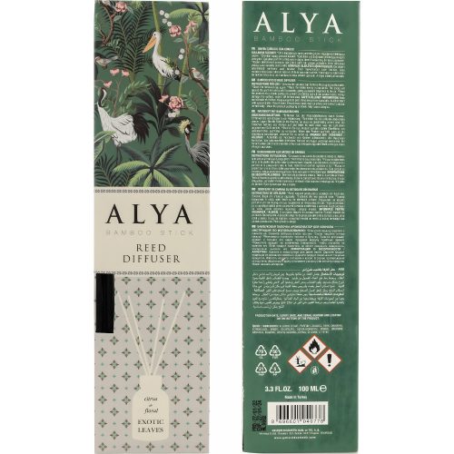 Alya Reed diffuser pálcikás illatosító Exotic Leaves 100 ml