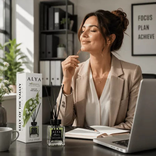 Alya Nature's Scent Reed diffuser pálcikás illatosító Lilly of the valley illat 100 ml
