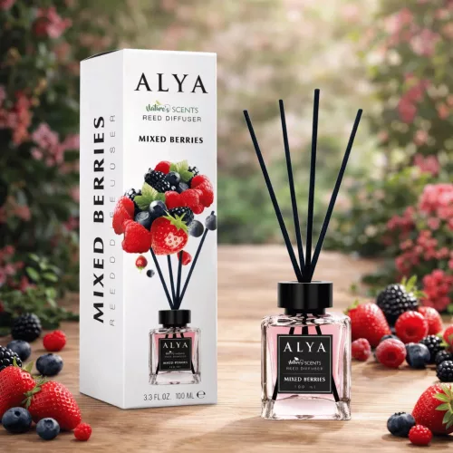 Alya Nature's Scent Reed diffuser pálcikás illatosító Mixed Berries illat 100 ml
