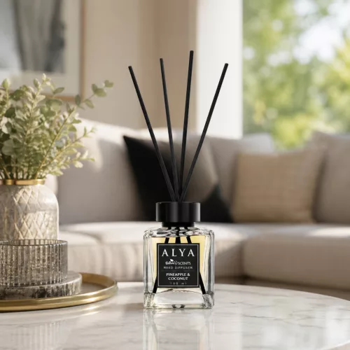 Alya Nature's Scent Reed diffuser pálcikás illatosító Pineapple & Coconut illat 100 ml