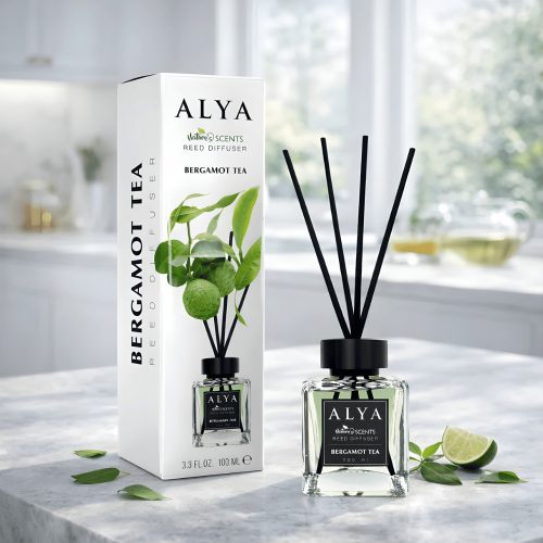 Alya Nature's Scent Reed diffuser pálcikás illatosító Bergamot tea illat 100 ml