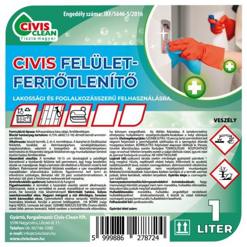 Civis Felületfertőtlenítő, 1literes