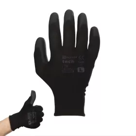 MERCATOR tech black+black PU mártott kesztyű XXL