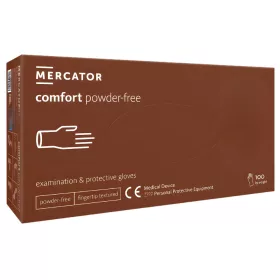   MERCATOR COMFORT POWDER-FREE latex púdermentes vizsgálókesztyű L, 100db/doboz