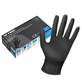 SETINO Nitril gumikesztyű - 3.5g M 100pcs Fekete