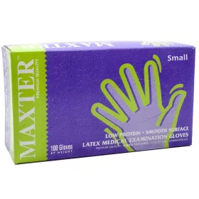  Maxter Gumikesztyű Latex Púderes "S" 5,5g 100 db/doboz (10 doboz/karton)