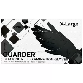  Guarder Gumikesztyű Nitril Fekete Púdermentes "XL" 3,6g 100 db/doboz (10 doboz/karton)