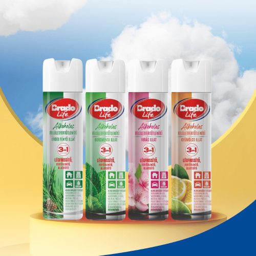 Bradolife felületfertőtlenítő, légfrissítő, illatosító 300ml Borsmenta