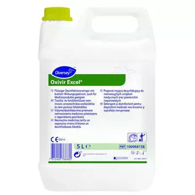 Oxivir Excel Conc hidrogén-peroxid alapú, folyékony tisztító-, fertőtlenítőszer koncentrátum 5L