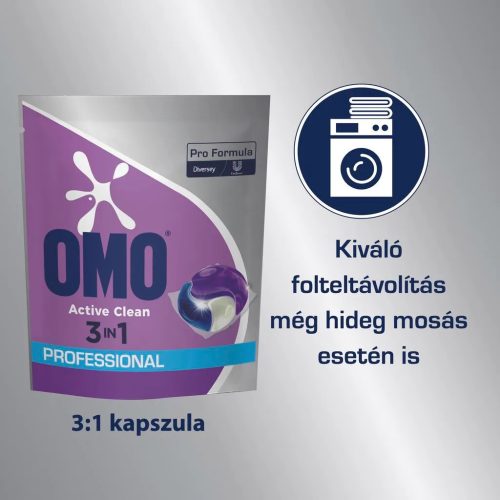 Omo Pro Formula active clean 3in1 mosókapszula 80db/csg