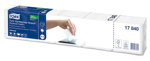 Tork szalvéta adagolós "Xpressnap Snack" N10 Universal fehér, 1r., 1/4, 21,3X21,4cm, 1125db/csg, 9000db/karton