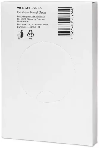 Tork intim tasak gyűjtő B5, 25 db/csg, 48csg/karton