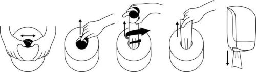 Katrin kéztörlő tekercses Classic White 2r., fehér, 150m/tek, 6tek/karton, 40karton/raklap