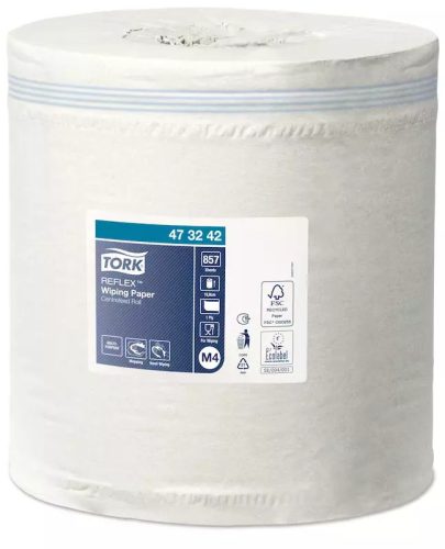 Tork tekercses törlő Reflex M4 fehér, 1r., 300m/tek, 6tek/karton