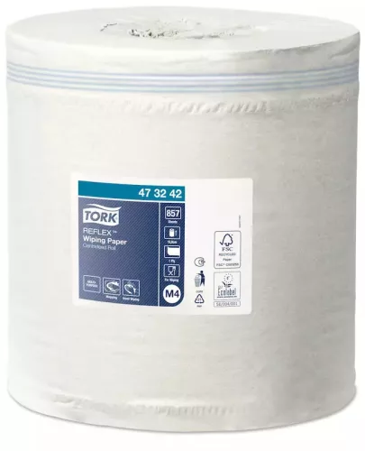 Tork tekercses törlő Reflex M4 fehér, 1r., 300m/tek, 6tek/karton