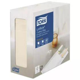   Tork szalvéta Lynstyle szervizszalvéta Premium textilhatású KRÉM, 39X39, 60lap/csg, 6csg/karton