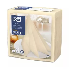   Tork szalvéta Linstyle, premium textilhatású, KRÉM, 39/1, 50db/csg, 12csg/karton