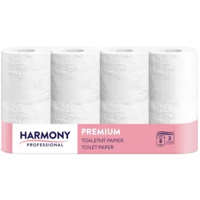   Harmony toalettpapír kistekercses 3r., hófehér, 250lap/tek, 8tek/csg, 6csg/karton, 41karton/raklap (1801 helyett)