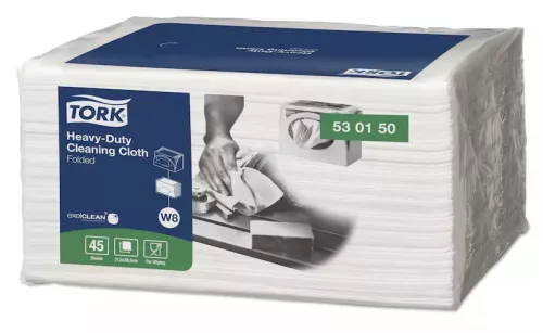 Tork ipari papír Multipurpose Cloth 530, Small Pack (1 rétegű, 45 lap/csg, 8 csg/karton)