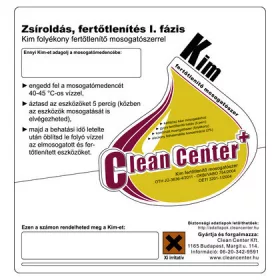 Clean Center Kim I. fázis kísérőmatrica