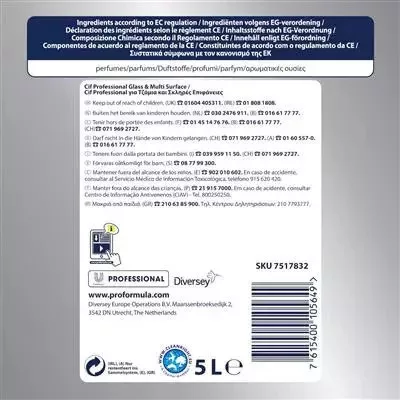 Cif Window/Multisurface ablak és felülettisztítószer 5L (2db/karton, 160db/raklap)
