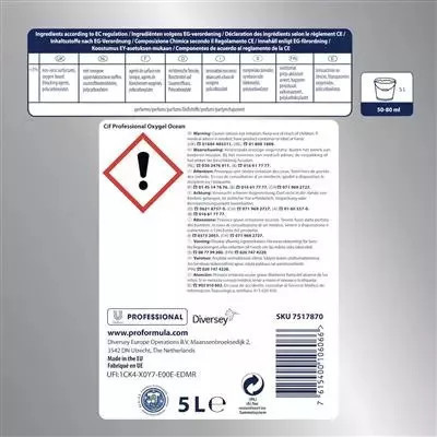 Cif Oxy-Gel Ocean általános felülettisztító aktív oxigénnel 5L (2db/karton)