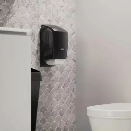Katrin System Toilet Dispenser toalettpapír adagoló rendszer tekercsekhez – fekete