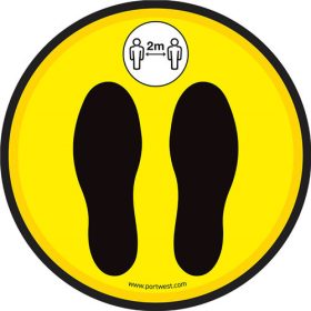 Távolságtartásra figyelmeztető vinyl padlófólia