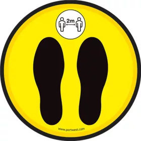 Távolságtartásra figyelmeztető vinyl padlófólia