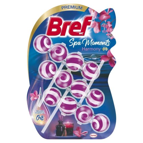 Bref wc tisztító golyós Mega Pack (3DB-OS, 9csg/karton) spa moments 3X50g harmony