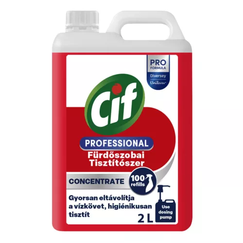 Cif Professional Fürdőszobai és szaniter tisztítószer Koncentrátum, 2 Liter