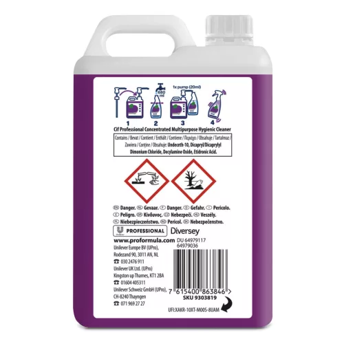 Cif Professional Fertőtlenítő, Univerzális felülettisztítószer Koncentrátum, 2 Liter