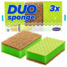   Bonus+ DUO karcmentes mosogatószivacs 3db/csg (24csg/karton)