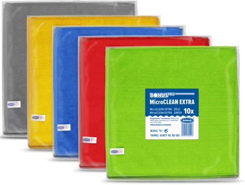 BonusPro MicroClean Extra kendő 40x40cm, 10db/csg (5csg/karton) piros
