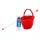 Bonus Felmosó szett-vödör PIROS 11L  csavaró kosár, felmosó nyél 120cm Softmop 160gr