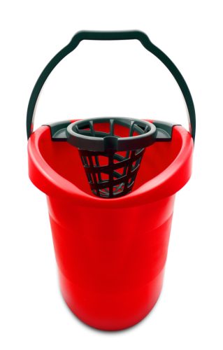 Bonus Felmosó vödör 18l + csavaró kosár (piros-fekete)