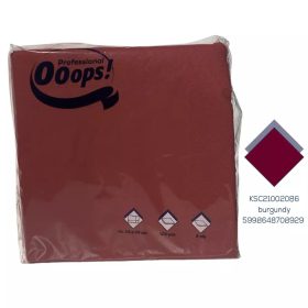   Ooops! szalvéta 33X33cm, 2r., 1/4 hajtás,  BORDÓ, 100 lap/csg, 20csg/karton, 42karton/raklap
