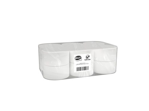 Ooops! toalettpapír mini Jumbo 19cm-es, 2r., fehér, 500lap/100m/tek, 12tek/karton, 44karton/raklap