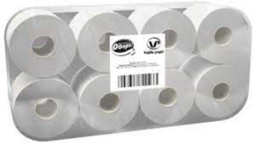 Ooops! toalettpapír kistekercses 2r., hófehér, 200lap/tek, 8tek/csg, 8csg/karton, 33karton/raklap