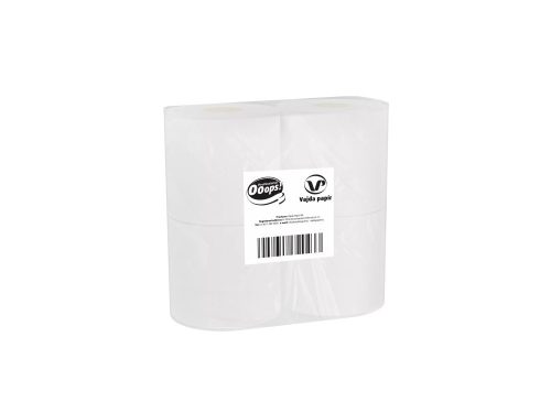 Ooops! toalettpapír kistekercses 3r., hófehér, 150lap/tek, 4tek/csg, 10csg/karton, 40karton/raklap