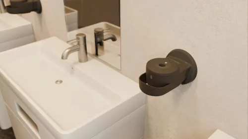 LESSEAU szilárd szappan kézmosó adagoló, manuális - fekete