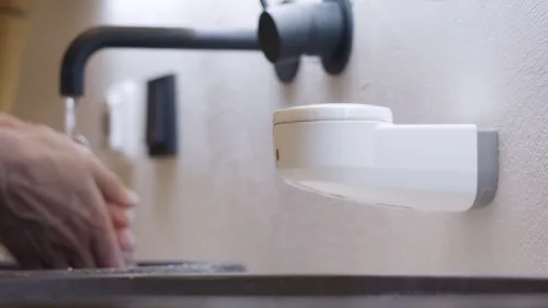 LESSEAU No Touch, szilárd szappan kézmosó adagoló, SZENZOROS - fekete