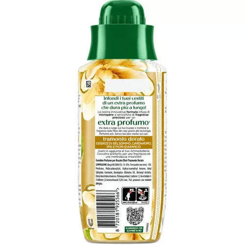 Coccolino Illatfokozó Elixir mosóparfüm - Botanical Tramonto Dorato elegáns, virágos és fűszeres illat 342ml