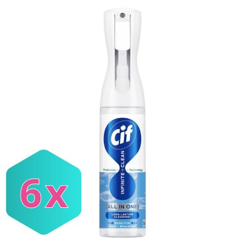 CIF Infinite+Clean All in One tisztítóspray 280ml Sensitive Lótuszvirág & Ásványi só KARTON - 6 db