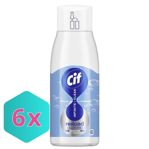 CIF Infinite+Clean All in One UTÁNTÖLTŐ 590ml Sensitive Lótuszvirág & Ásványi só KARTON - 6 db