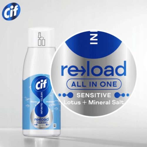 CIF Infinite+Clean All in One UTÁNTÖLTŐ 590ml Sensitive Lótuszvirág & Ásványi só KARTON - 6 db