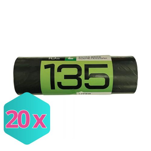 Mamuth szemeteszsák extra erős, 135L, 110x70cm, 10db/tekercs KARTON - 20 db